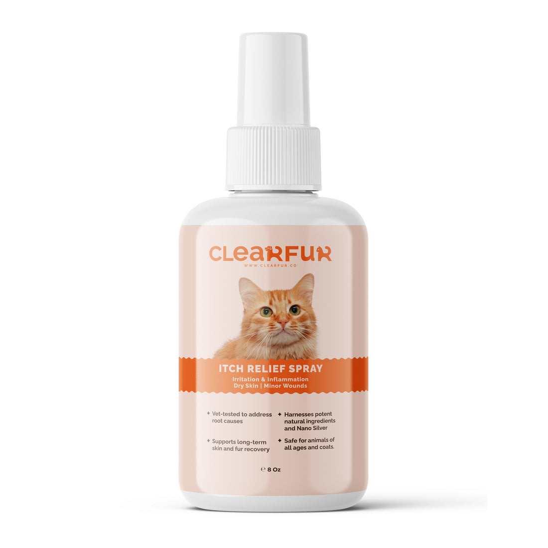 ClearFur Hot Spot & Itch Relief Spray, Cats (4oz)